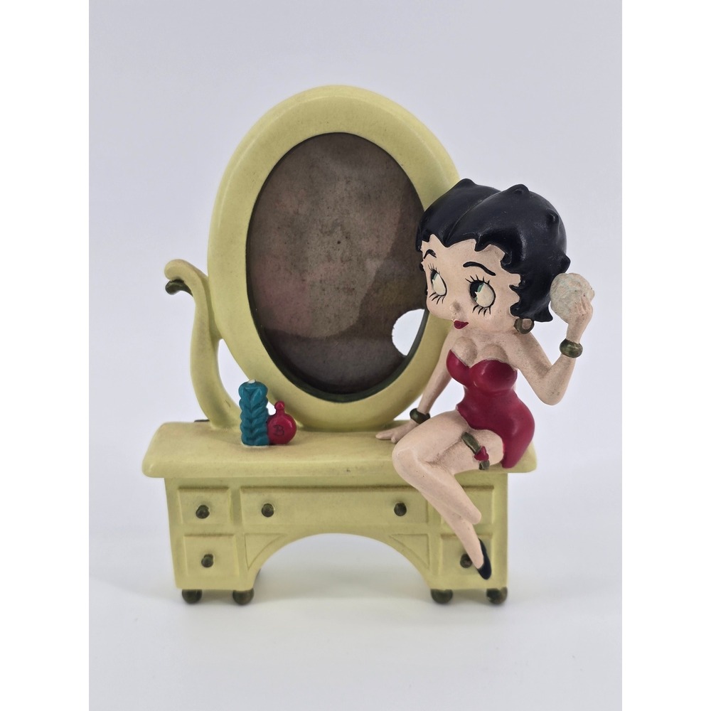 Vintage 1995 Vandor Betty Boop Vanity Picture Frame Yellow Resin Collectible